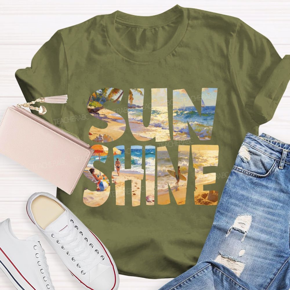 Sun Shine Summer Vacation Teacher T-shirt
