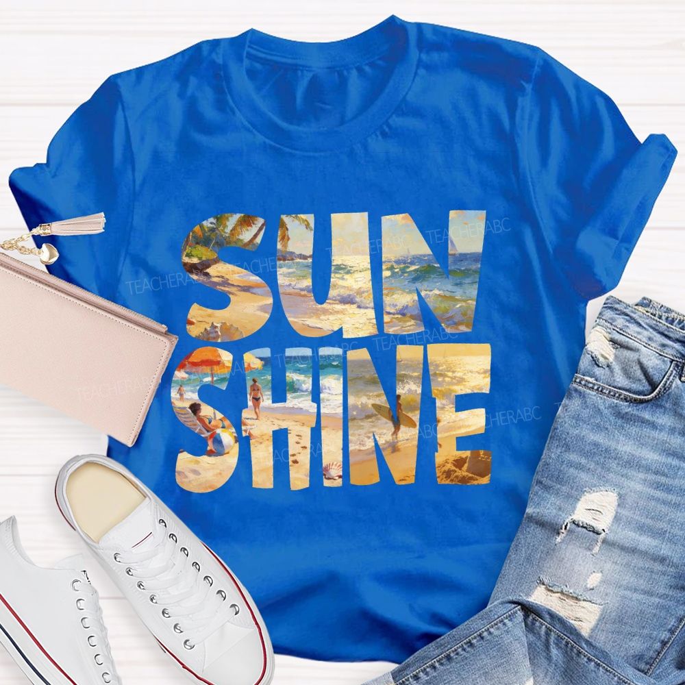 Sun Shine Summer Vacation Teacher T-shirt