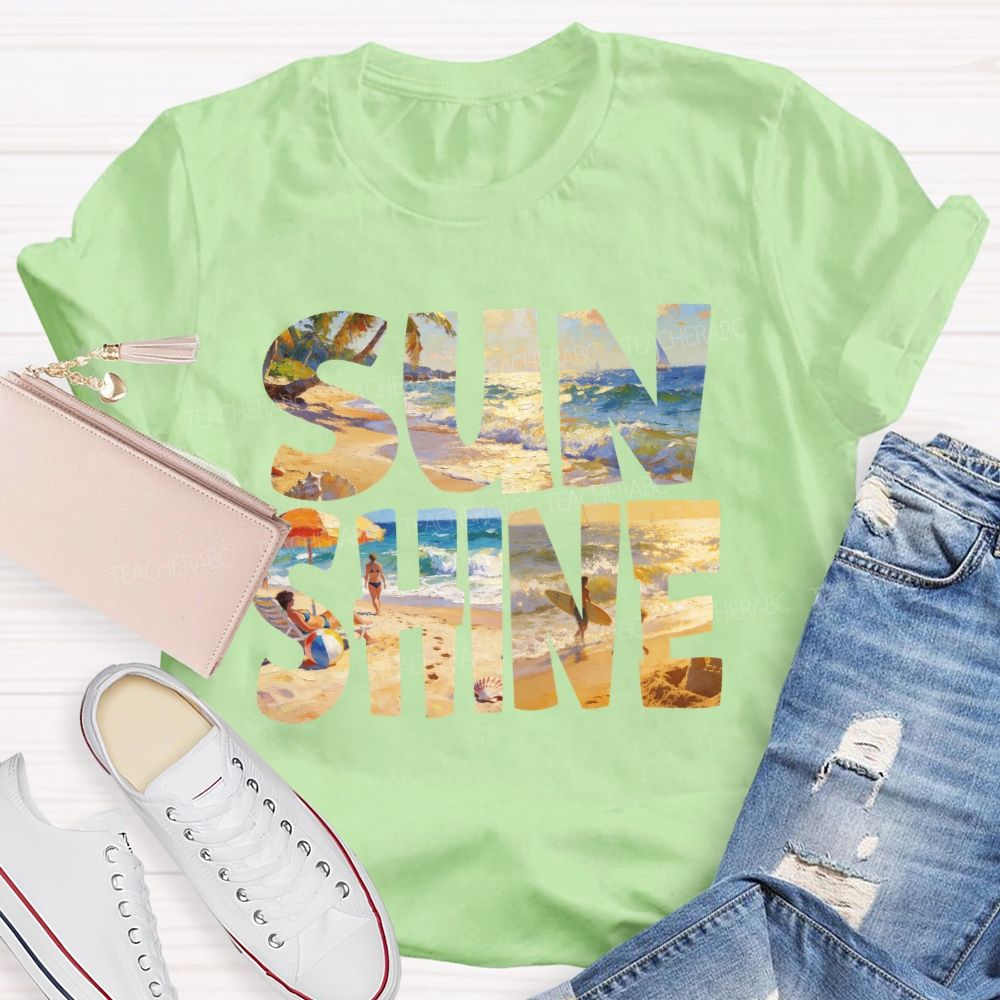 Sun Shine Summer Vacation Teacher T-shirt