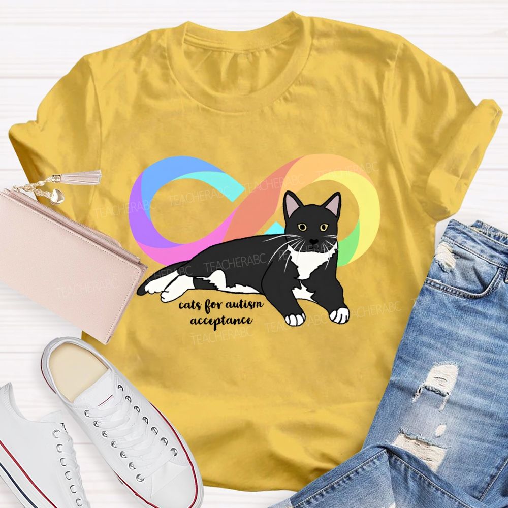 Cats For Autism Acceptance Teacher T-shirt