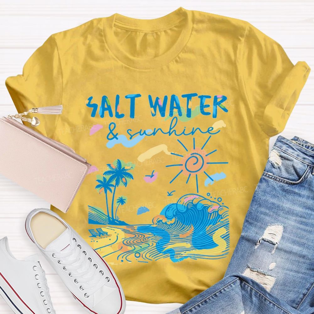Vacation Vibes Salt Water Teacher T-Shirt