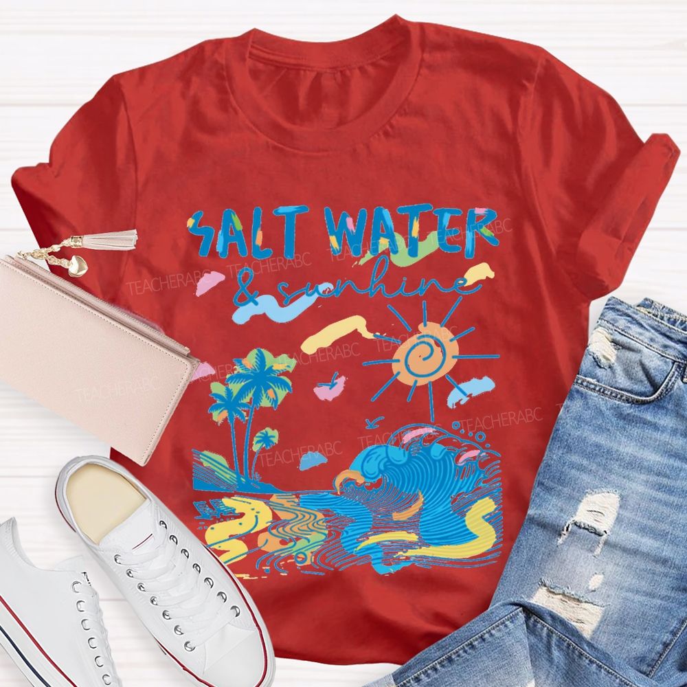 Vacation Vibes Salt Water Teacher T-Shirt