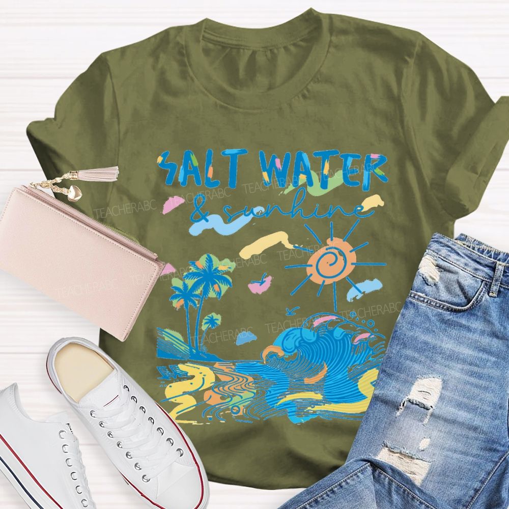 Vacation Vibes Salt Water Teacher T-Shirt