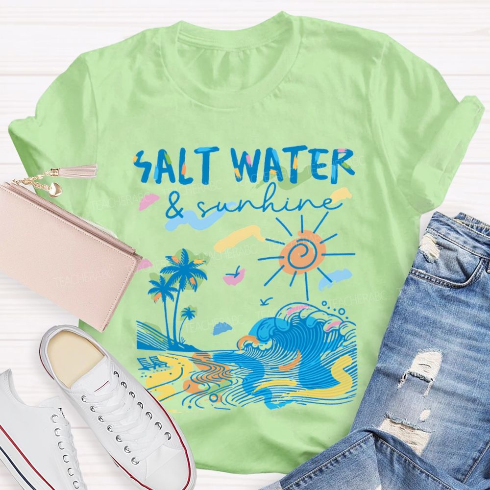 Vacation Vibes Salt Water Teacher T-Shirt