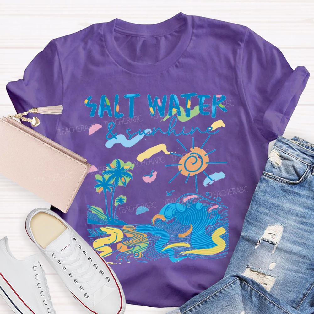Vacation Vibes Salt Water Teacher T-Shirt