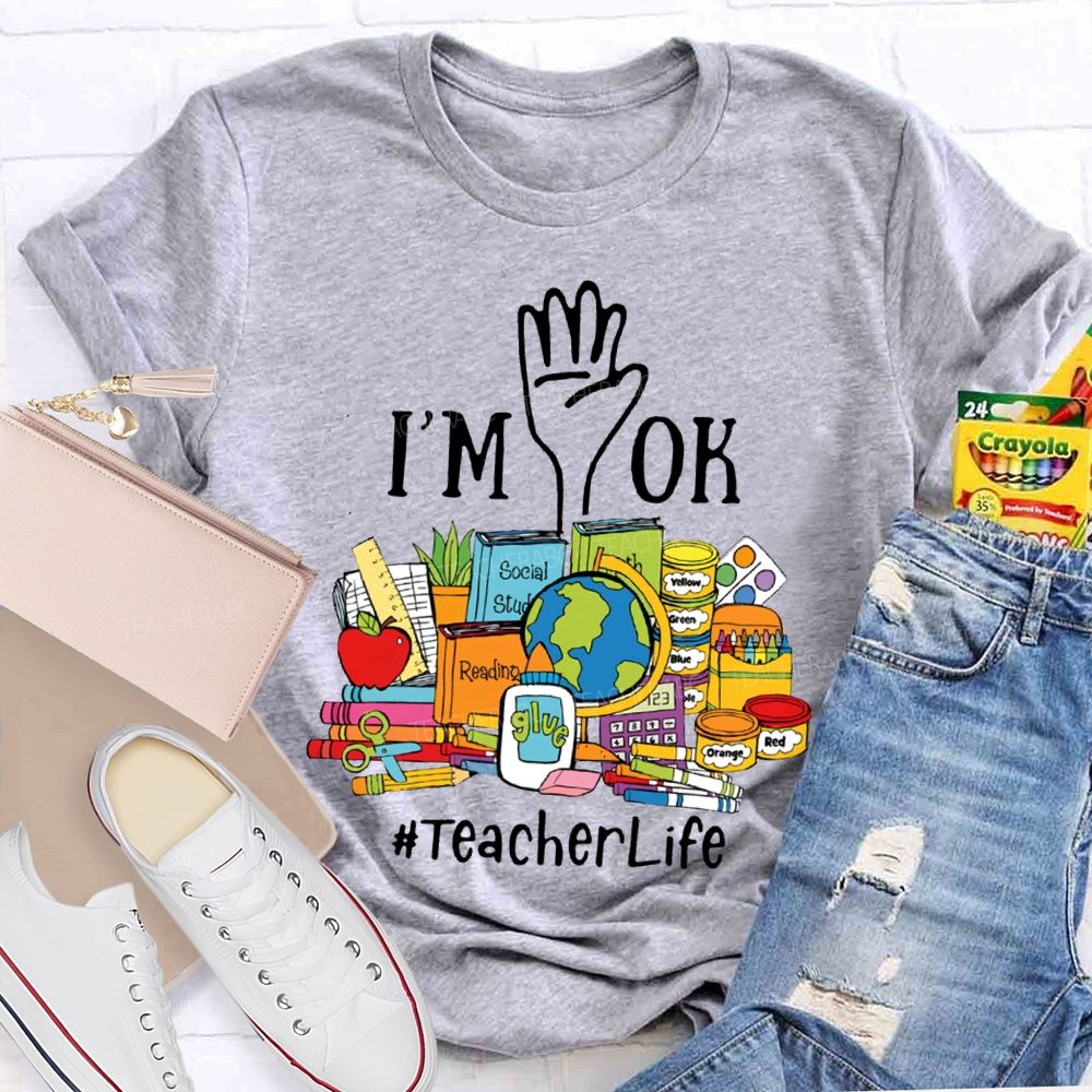 I'M Ok To Explore The Ocean Of Books Teacher T-Shirt