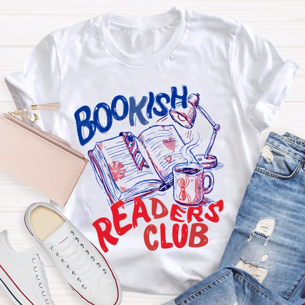 Bookish Readers Club Graphic Teacher T-shirt