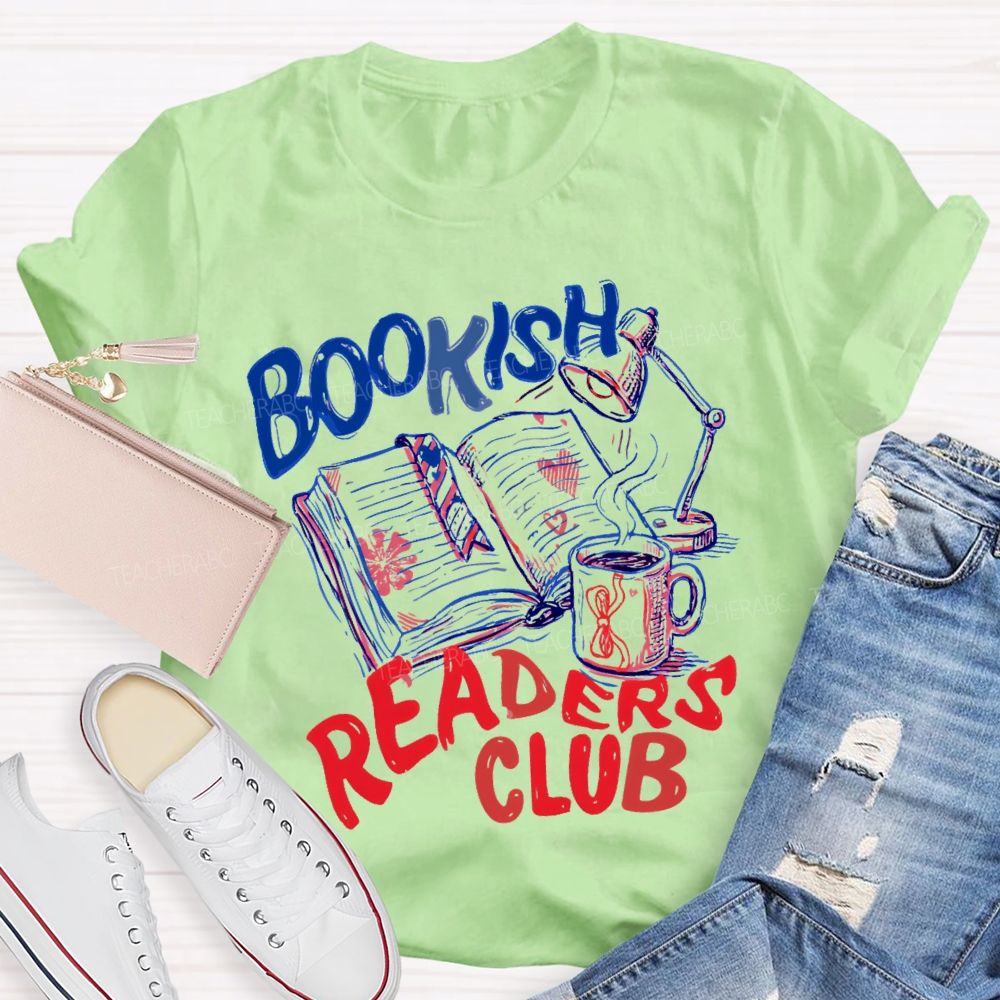 Bookish Readers Club Graphic Teacher T-shirt