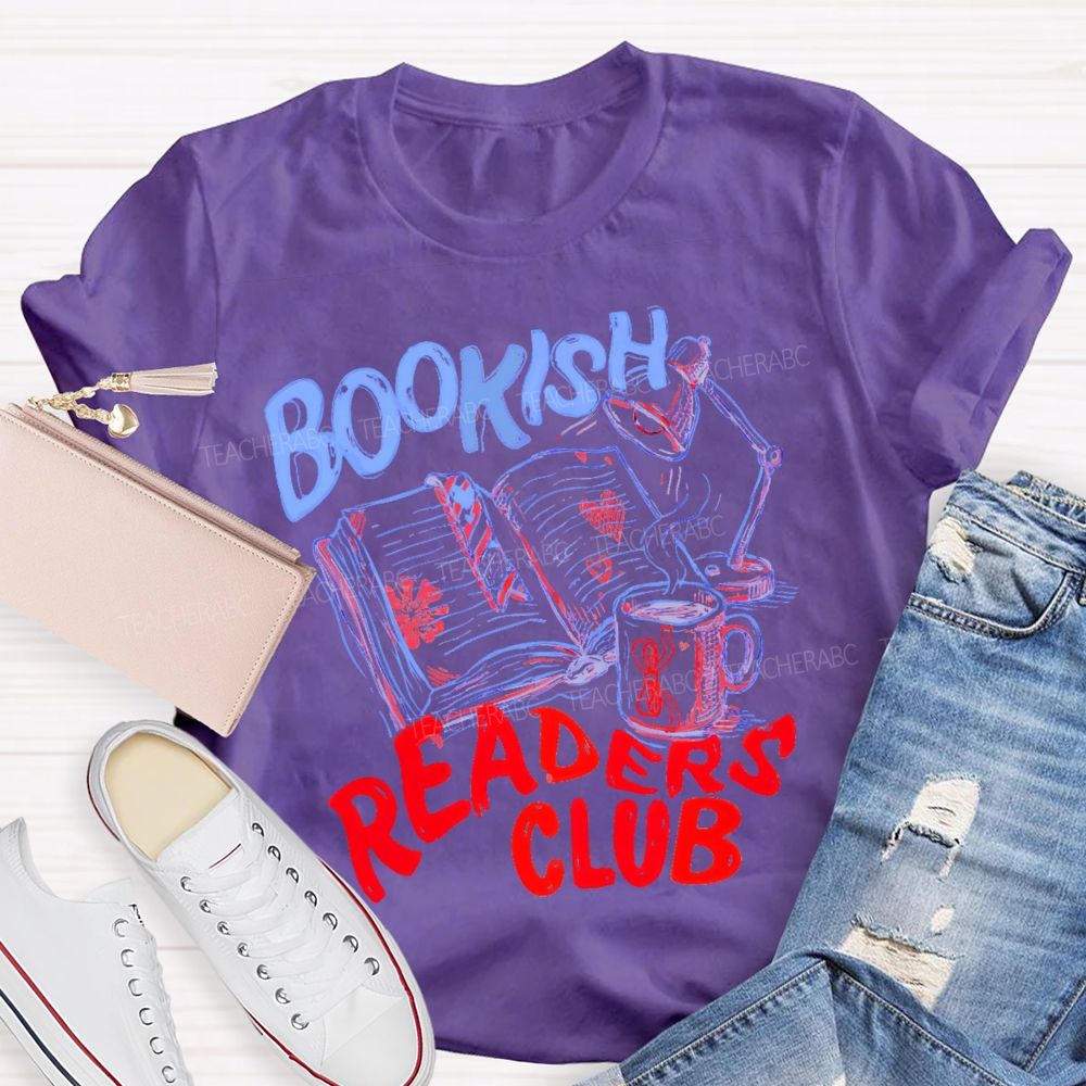Bookish Readers Club Graphic Teacher T-shirt