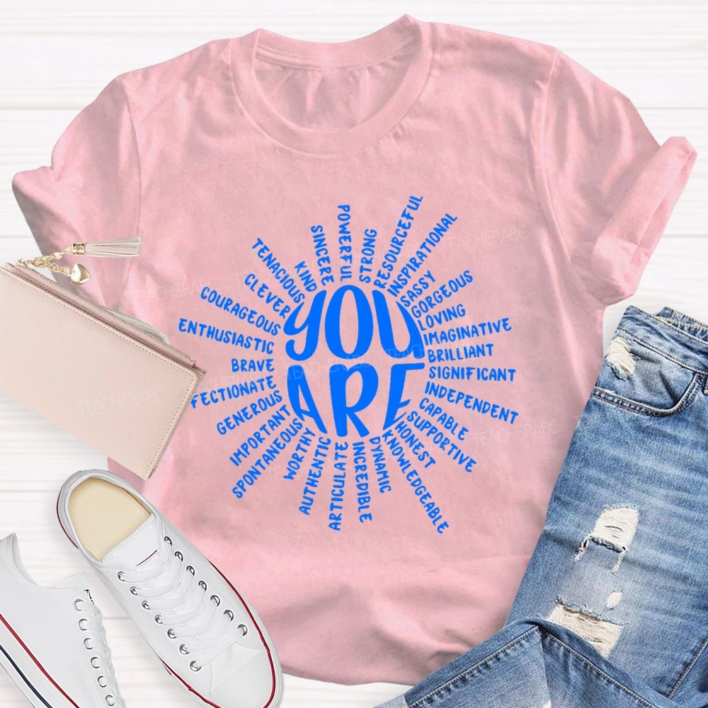 You Are Clever Brave Kind Sassy Teacher T-Shirt