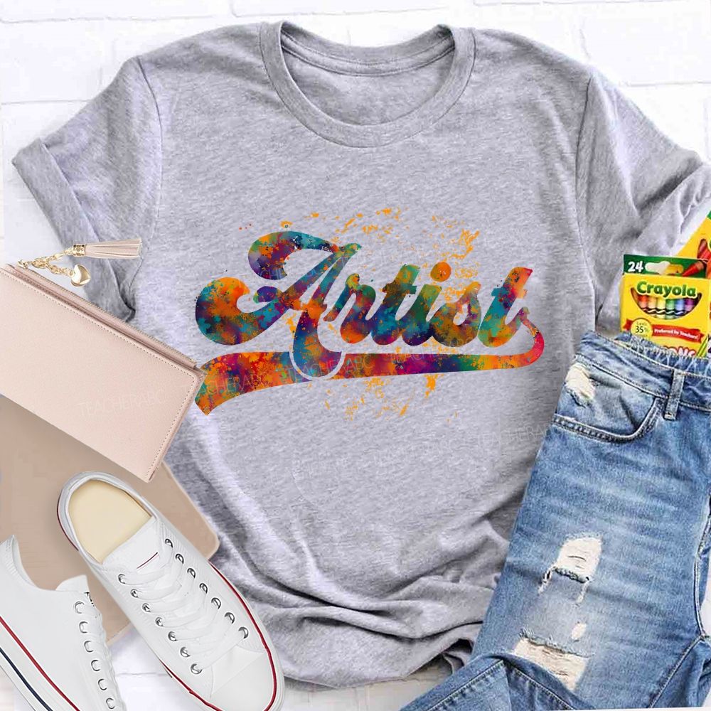 Artist Graphics Letters Teacher T-shirt