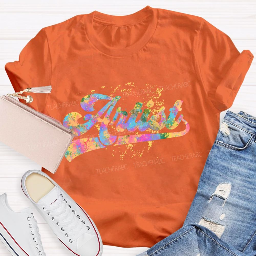 Artist Graphics Letters Teacher T-shirt