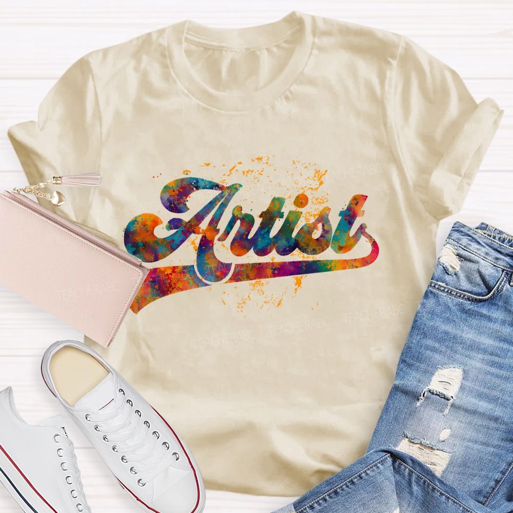 Artist Graphics Letters Teacher T-shirt