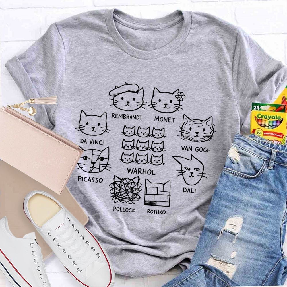 Rembrandt Cat Art Teacher T-shirt