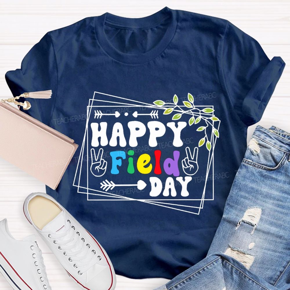 Happy Field Day Rock Teacher T-shirt
