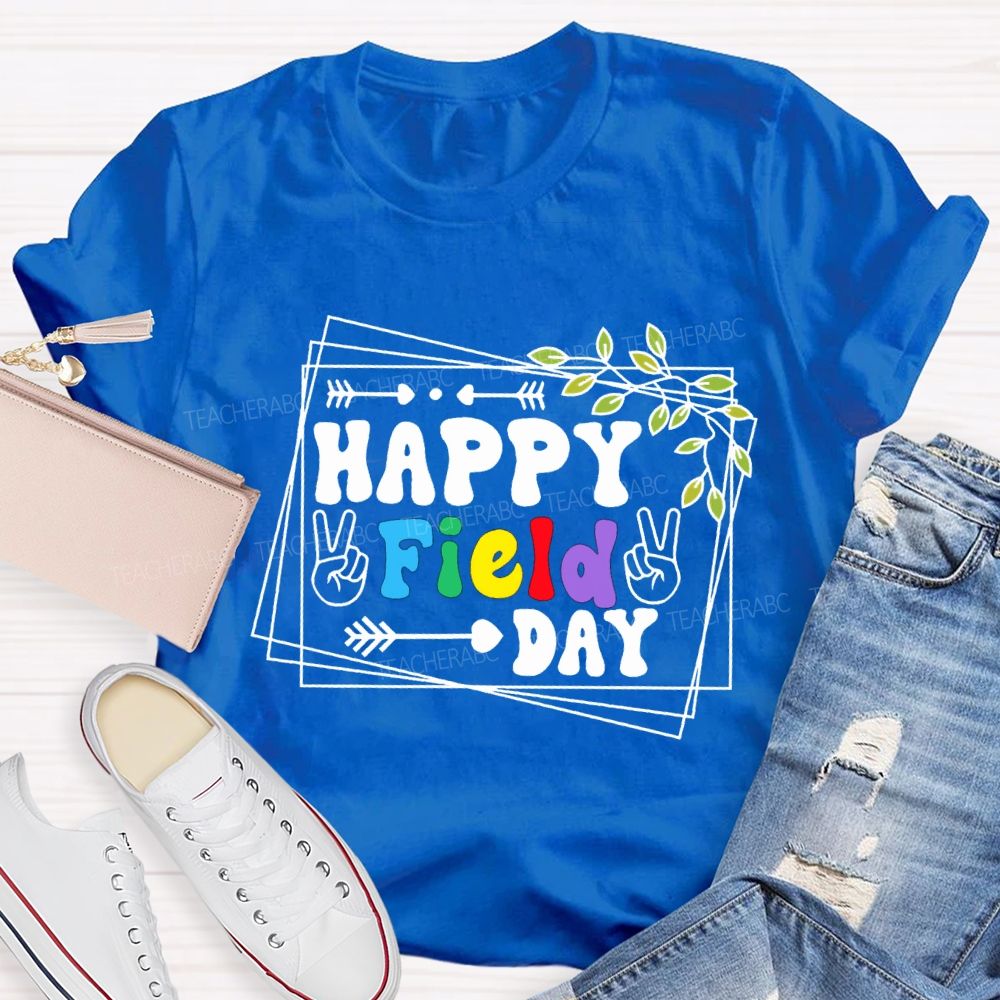Happy Field Day Rock Teacher T-shirt