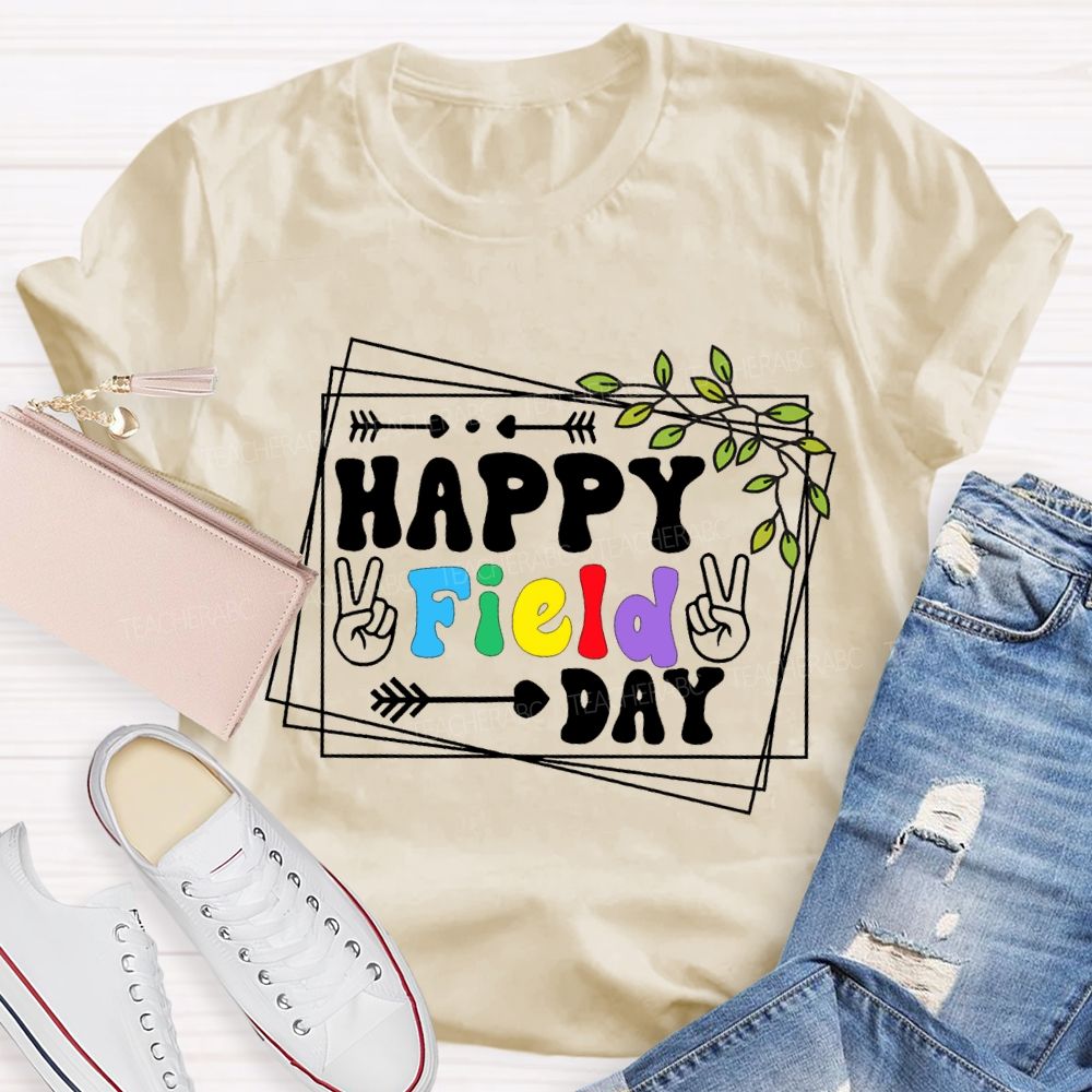 Happy Field Day Rock Teacher T-shirt