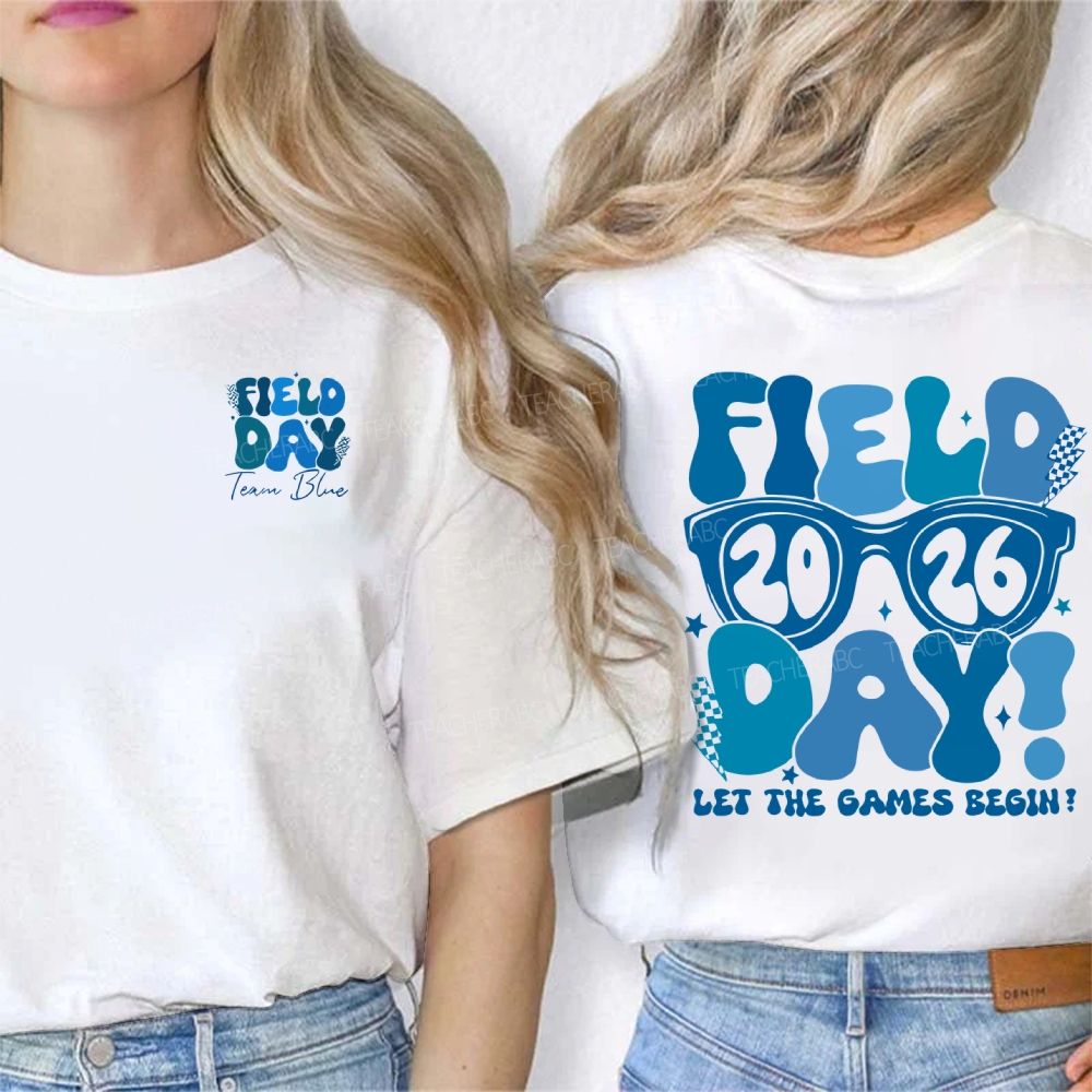 Personalized Team Name Field 2026 Day Let The Games Begin Double Printed T-shirt