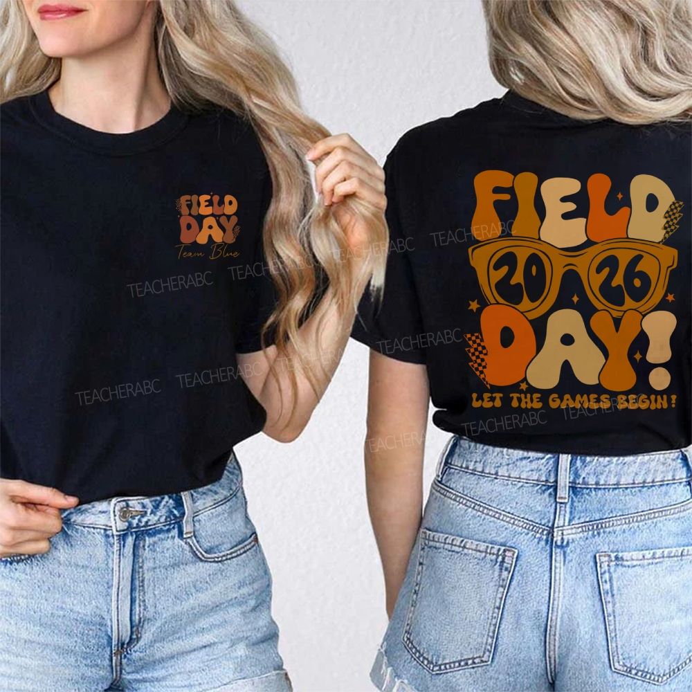 Personalized Team Name Field 2026 Day Let The Games Begin Double Printed T-shirt