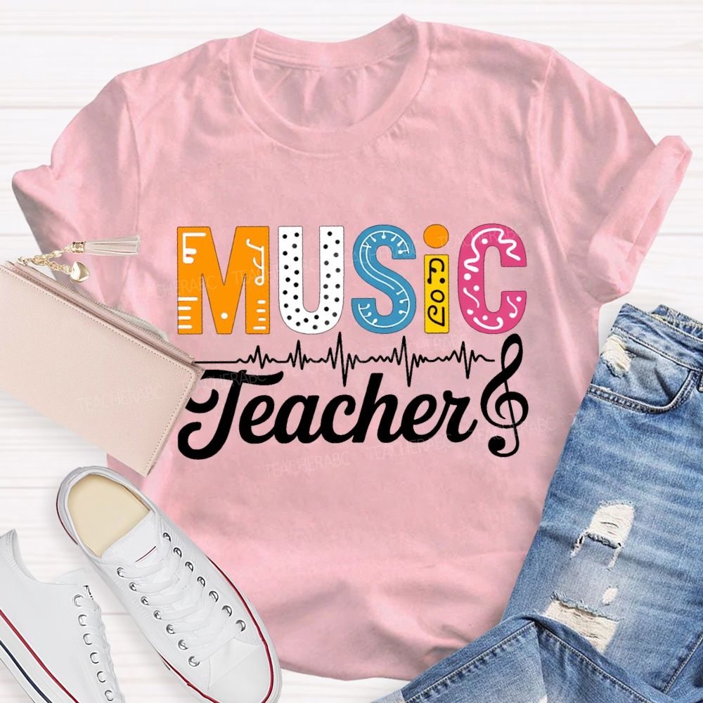 Music Teacher And Note Teacher T-shirt