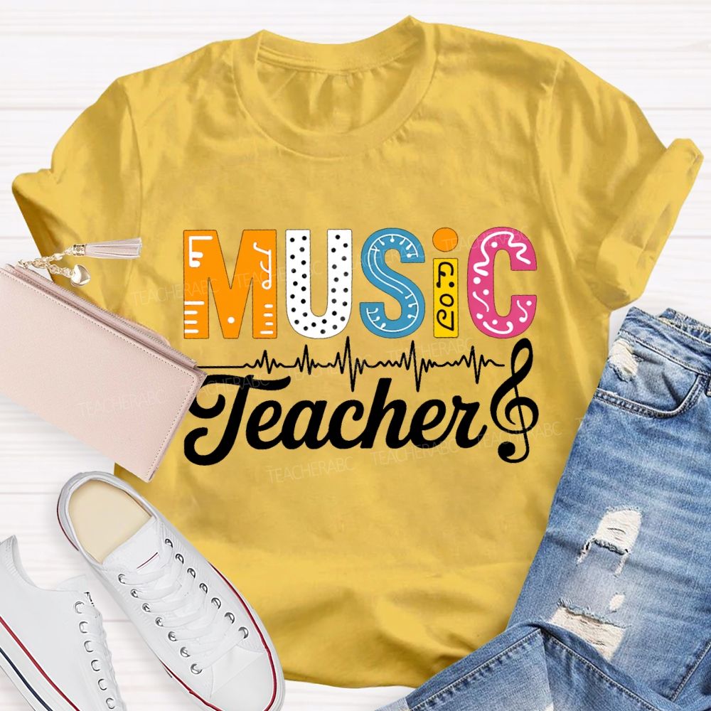 Music Teacher And Note Teacher T-shirt