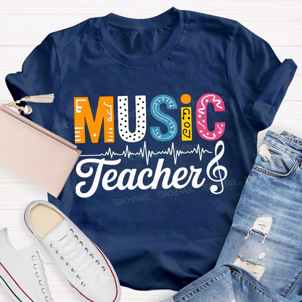 Music Teacher And Note Teacher T-shirt