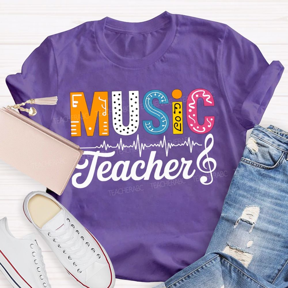 Music Teacher And Note Teacher T-shirt