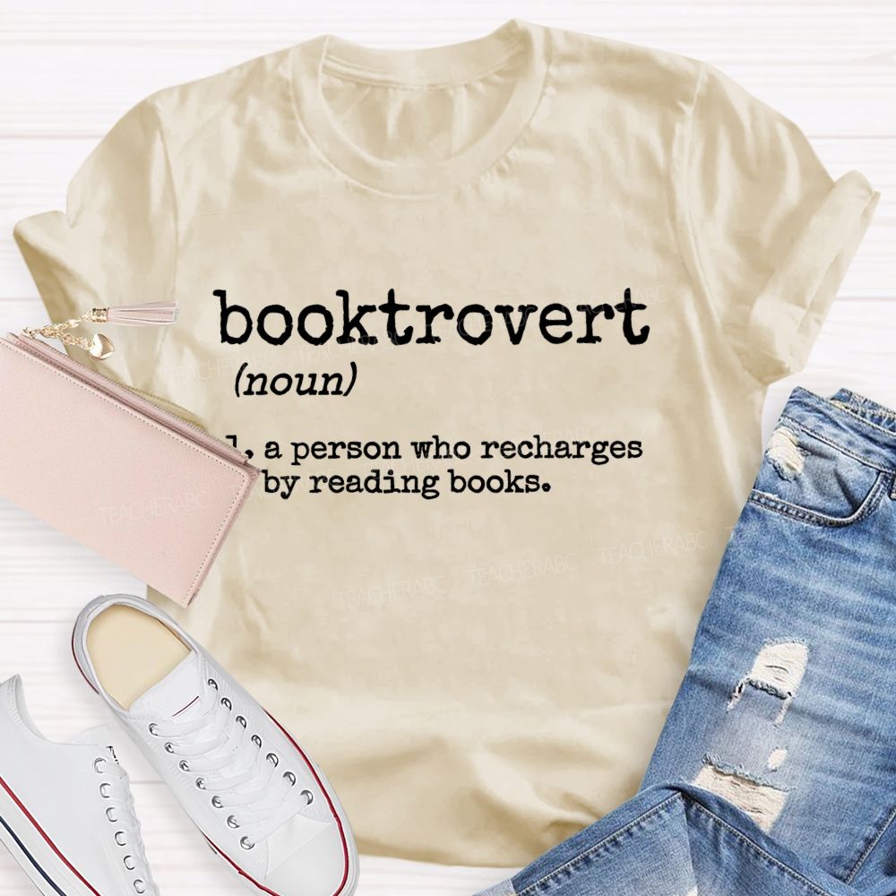 Booktrovert Letters Teacher T-shirt