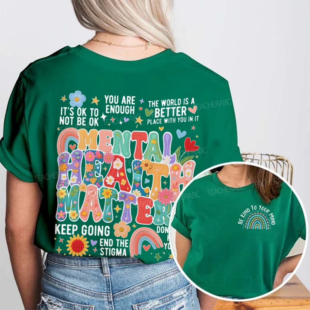 It's Ok To Not Be Ok You Are Enough Double Printed T-shirt