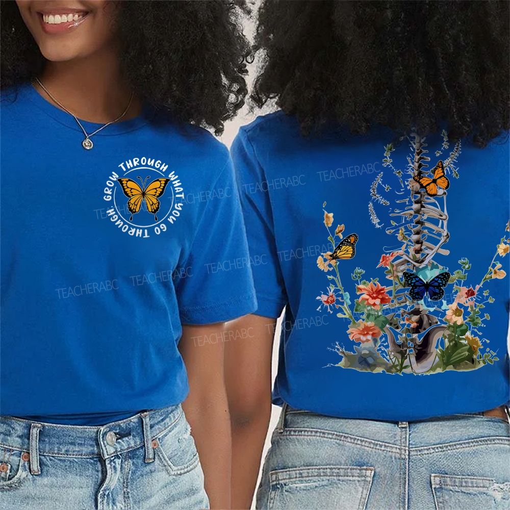Grow Through What You Go Through Double Printed T-shirt