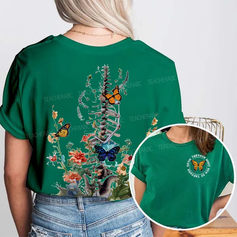 Grow Through What You Go Through Double Printed T-shirt