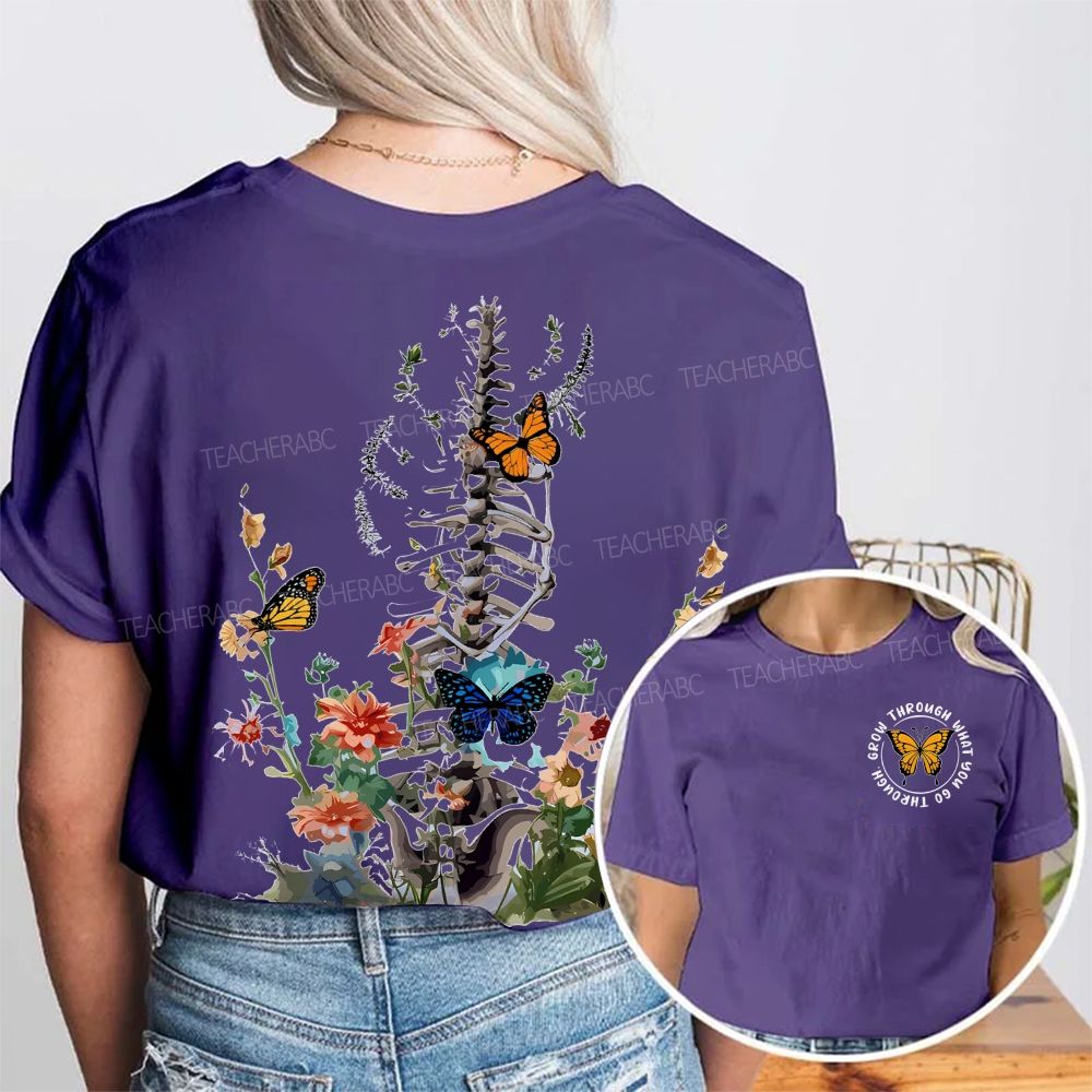 Grow Through What You Go Through Double Printed T-shirt