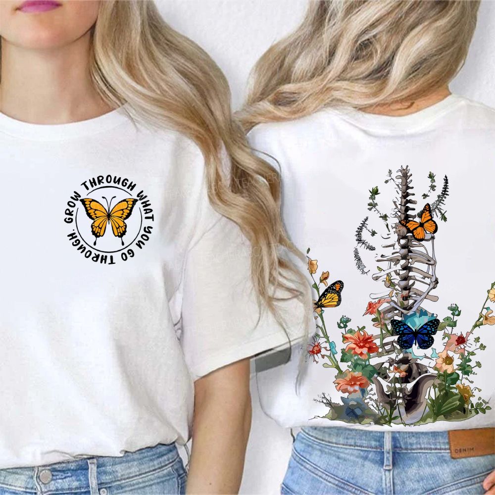 Grow Through What You Go Through Double Printed T-shirt