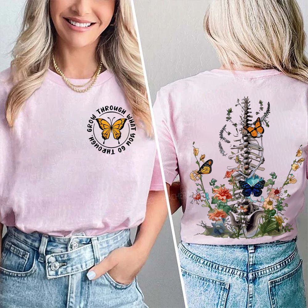 Grow Through What You Go Through Double Printed T-shirt