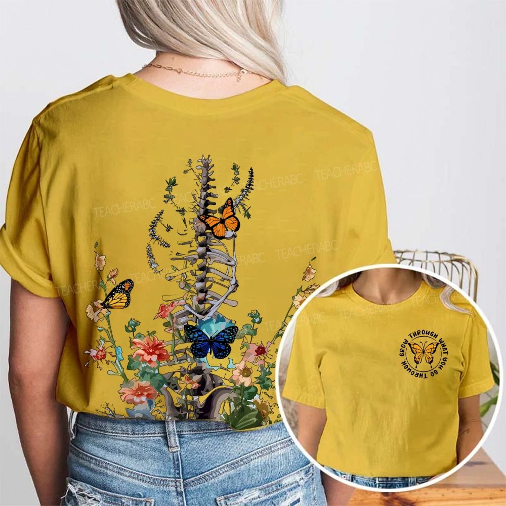 Grow Through What You Go Through Double Printed T-shirt