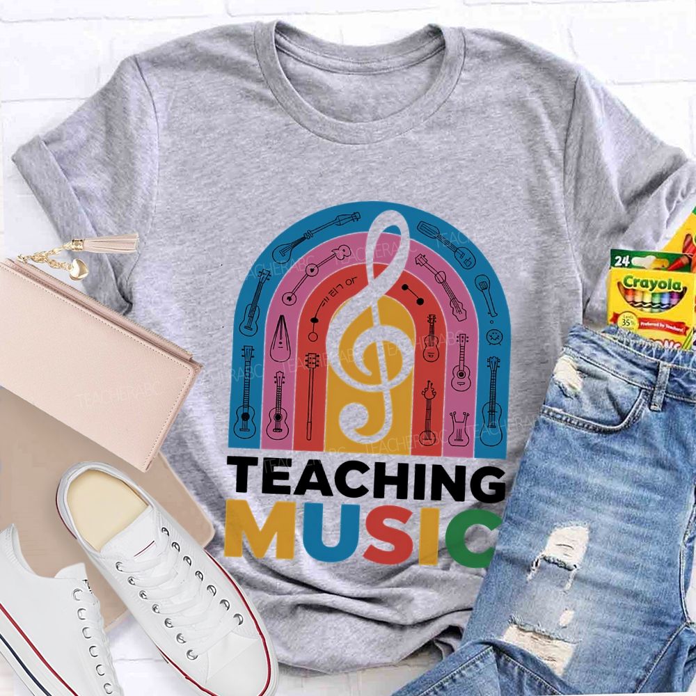 Music Teacher Colorful Notes Teacher T-shirt