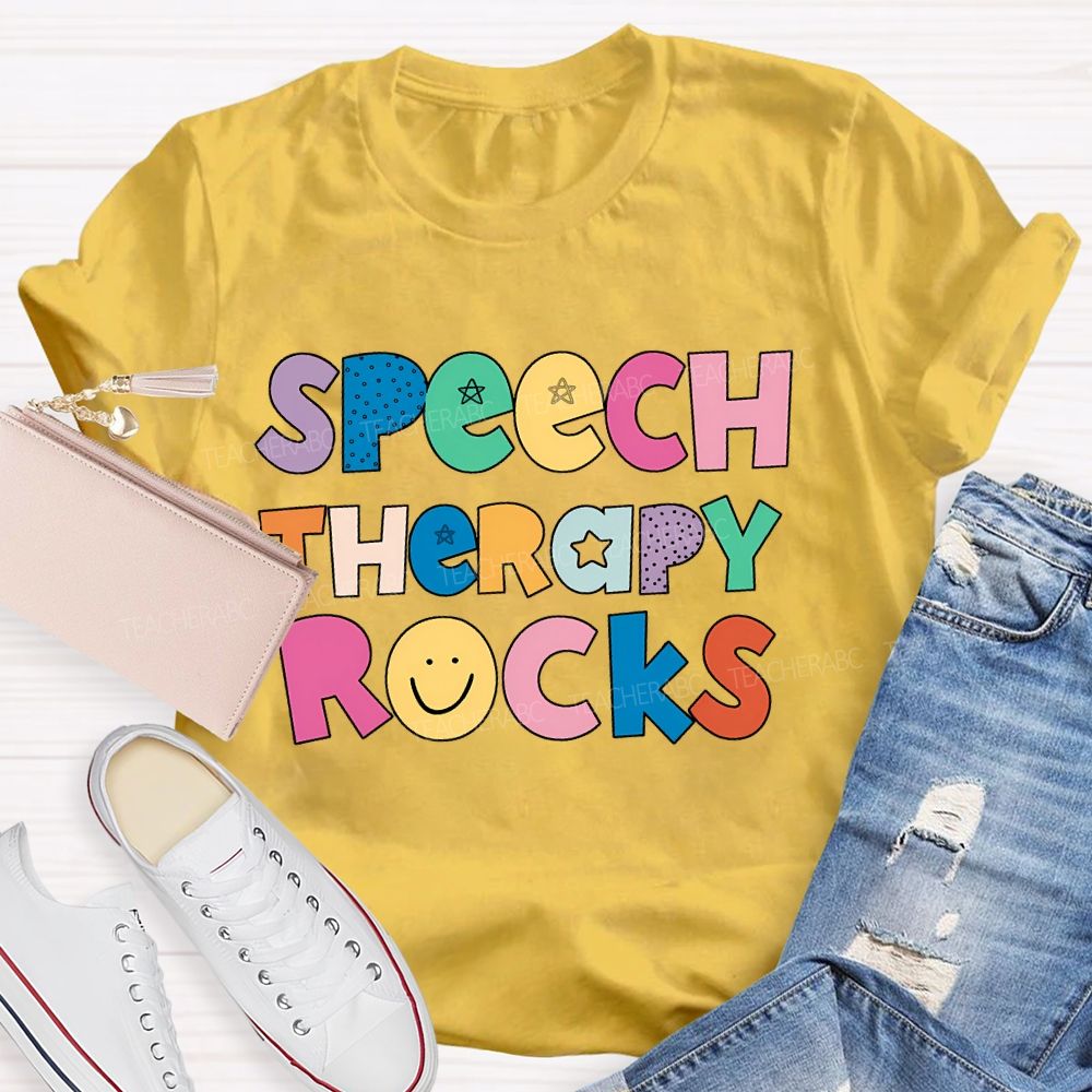 Speech Therapy Rocks Teacher T-shirt