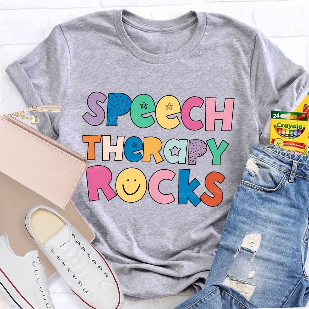 Speech Therapy Rocks Teacher T-shirt