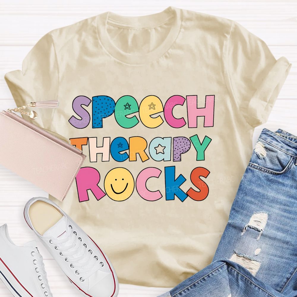 Speech Therapy Rocks Teacher T-shirt