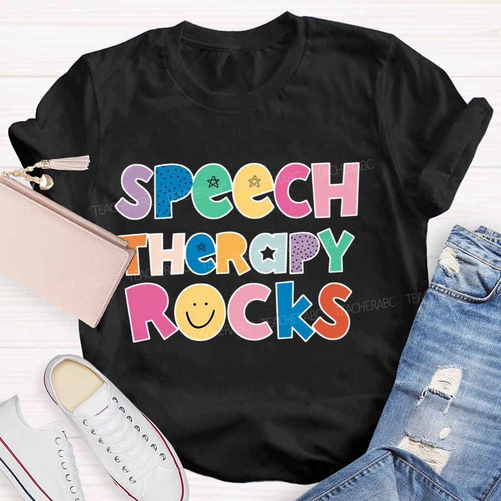 Speech Therapy Rocks Teacher T-shirt