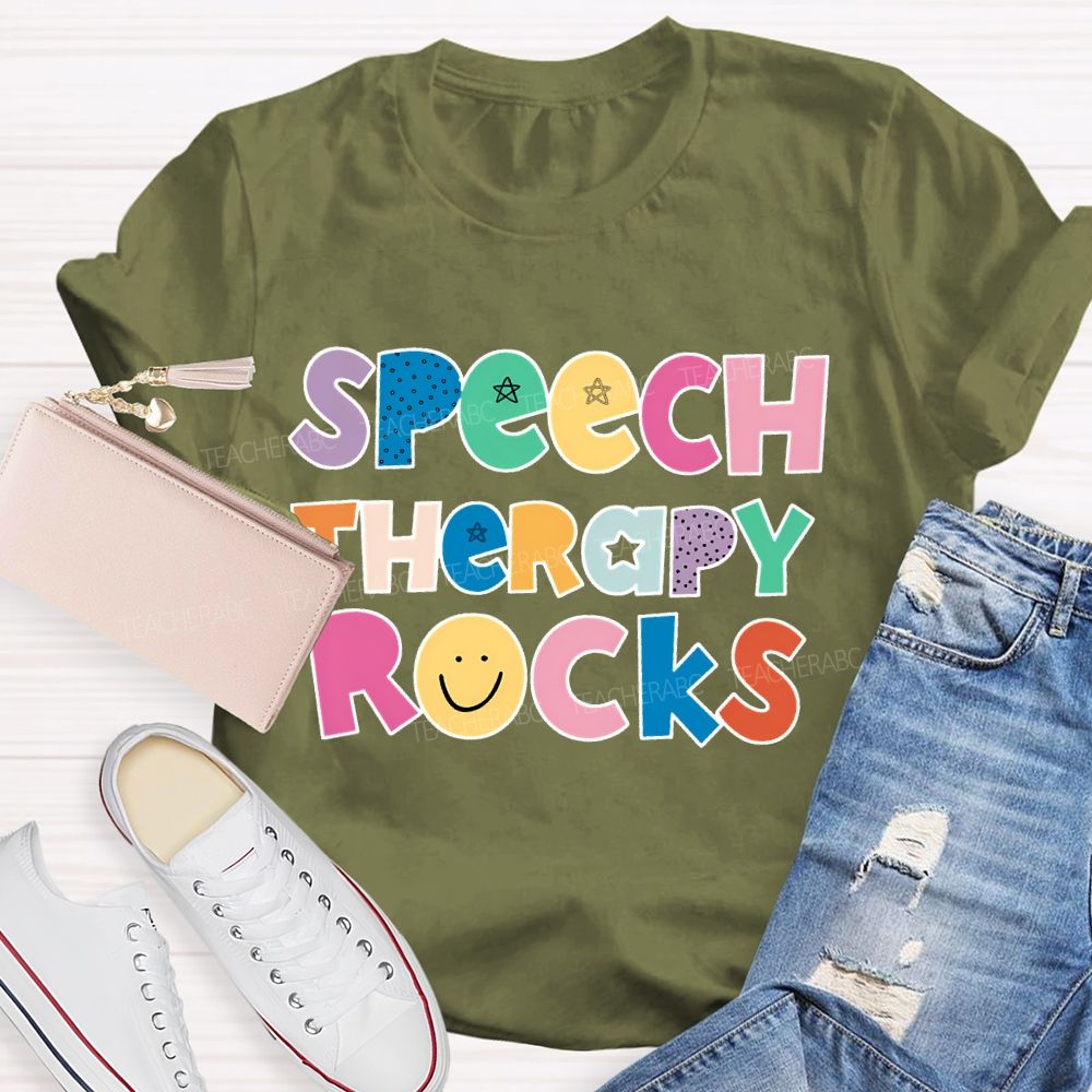 Speech Therapy Rocks Teacher T-shirt