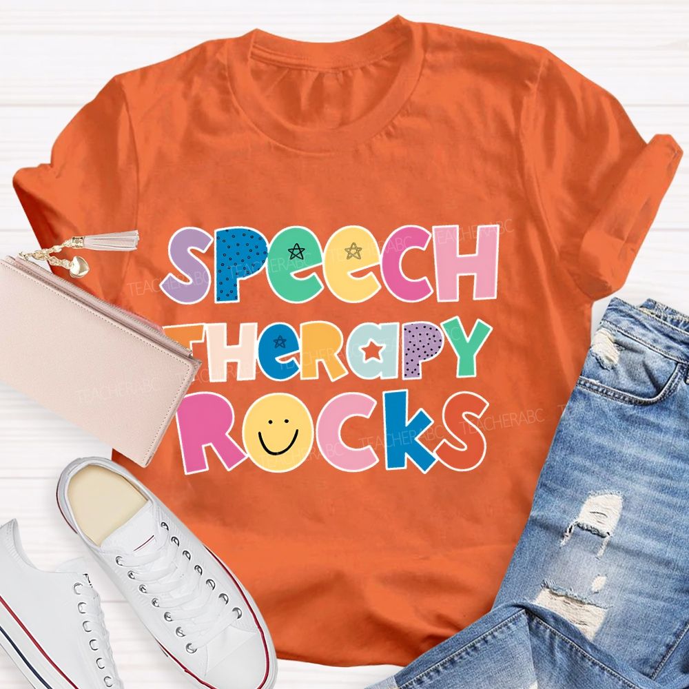 Speech Therapy Rocks Teacher T-shirt