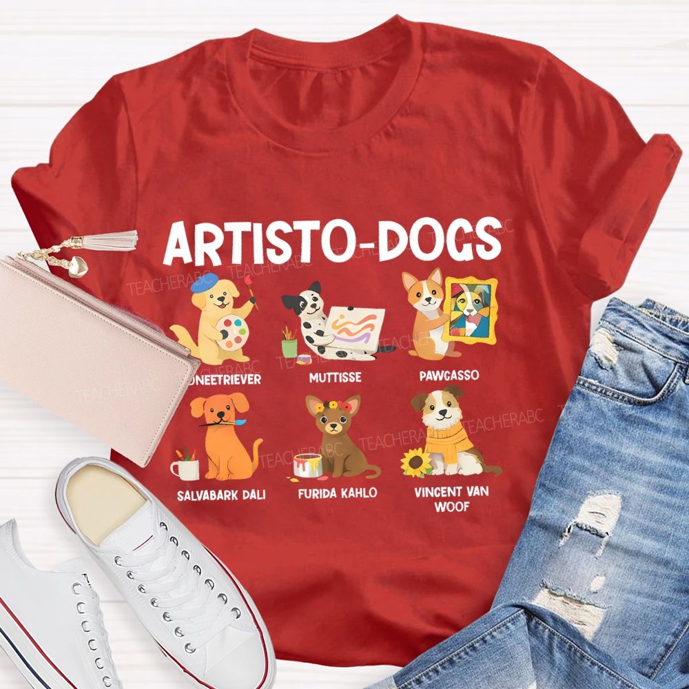 Artisto-Dogs Teacher T-shirt