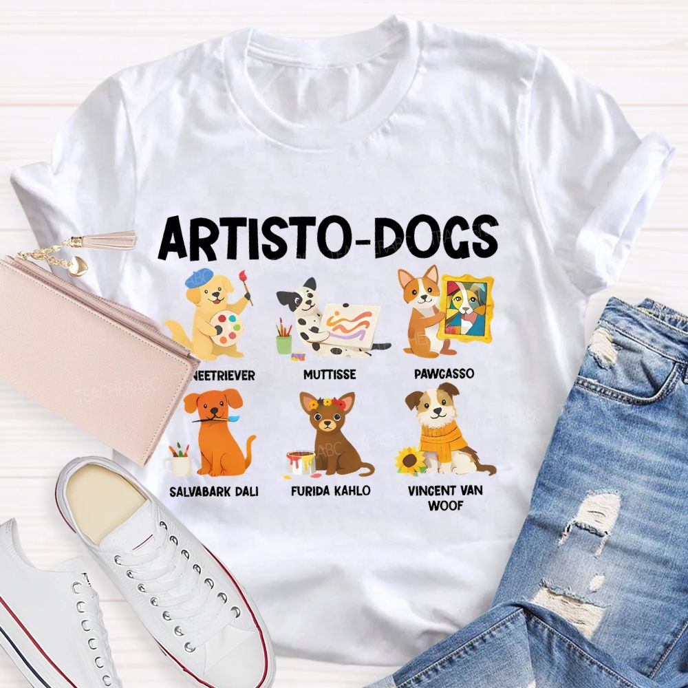 Artisto-Dogs Teacher T-shirt