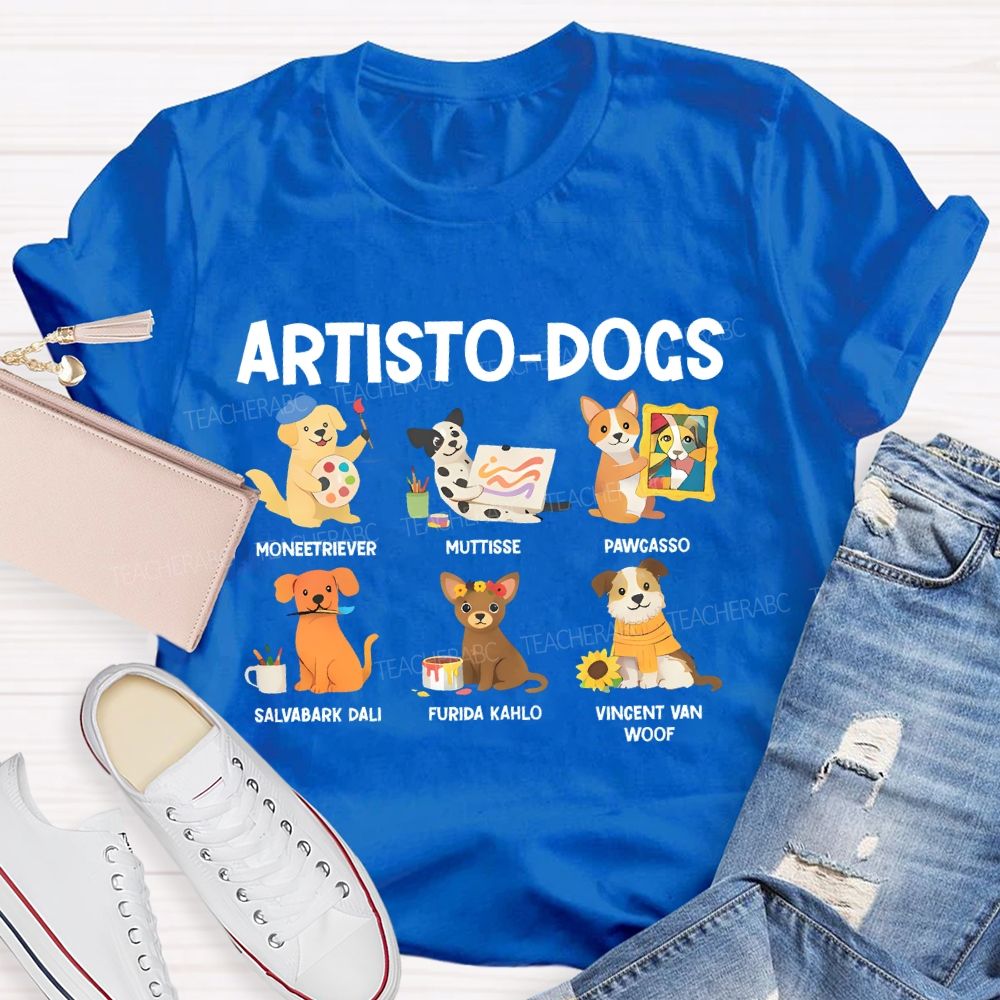 Artisto-Dogs Teacher T-shirt