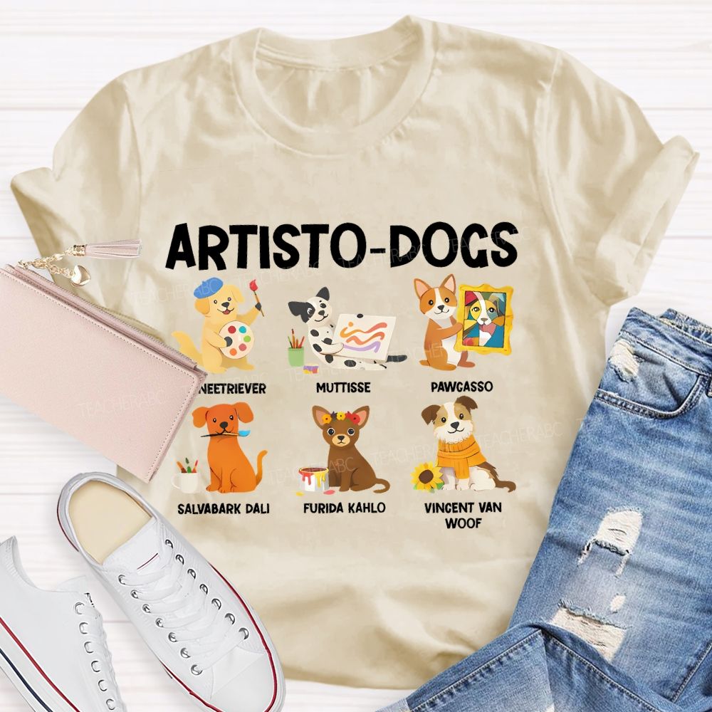 Artisto-Dogs Teacher T-shirt