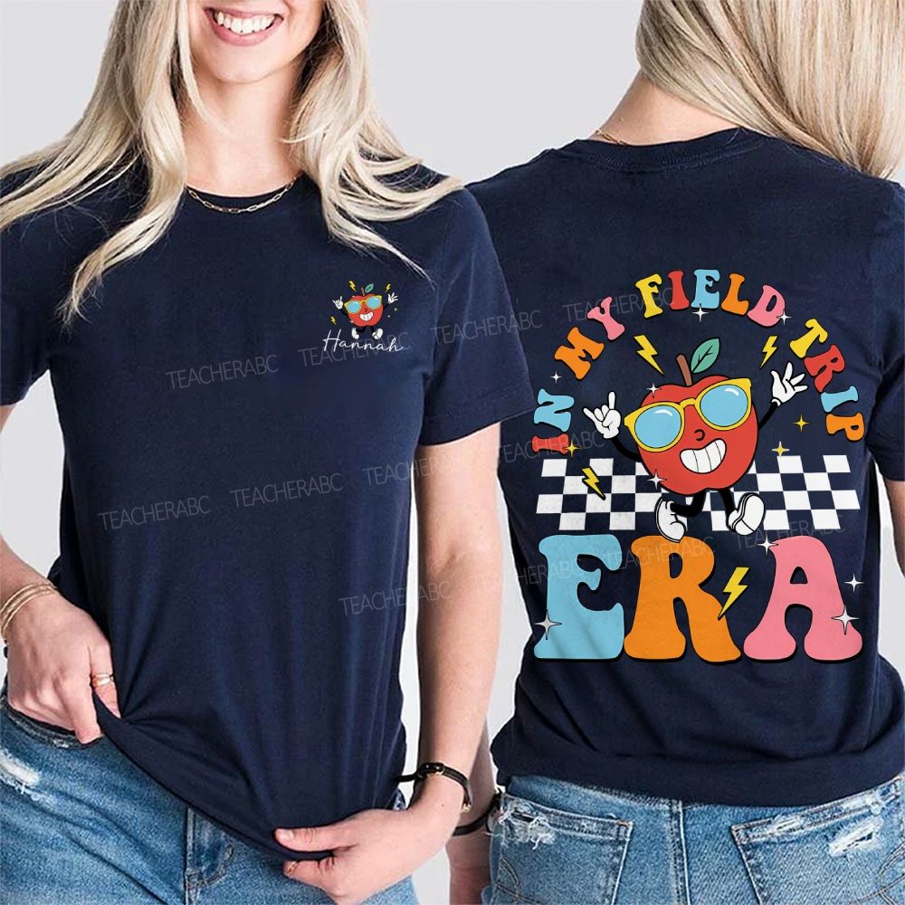 Personalized Name In My Field Day Era Double Printed T-shirt