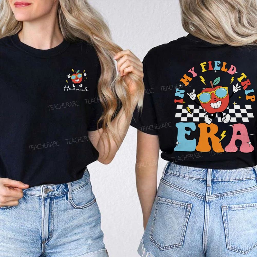 Personalized Name In My Field Day Era Double Printed T-shirt