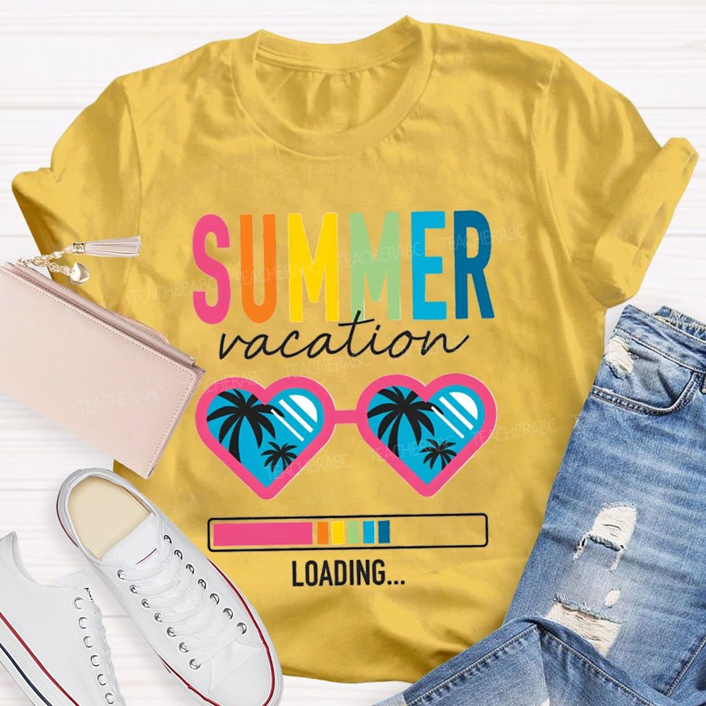 Summer Vacation Loading Teacher T-shirt