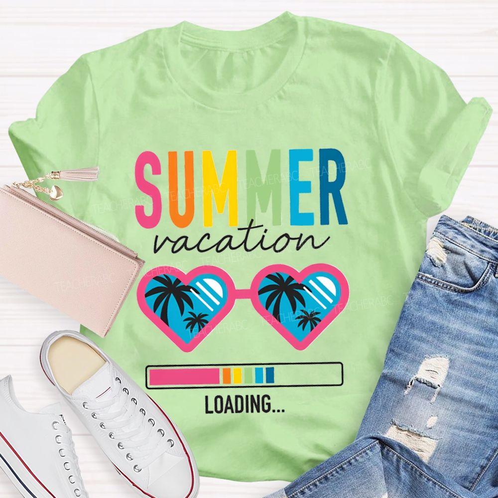 Summer Vacation Loading Teacher T-shirt